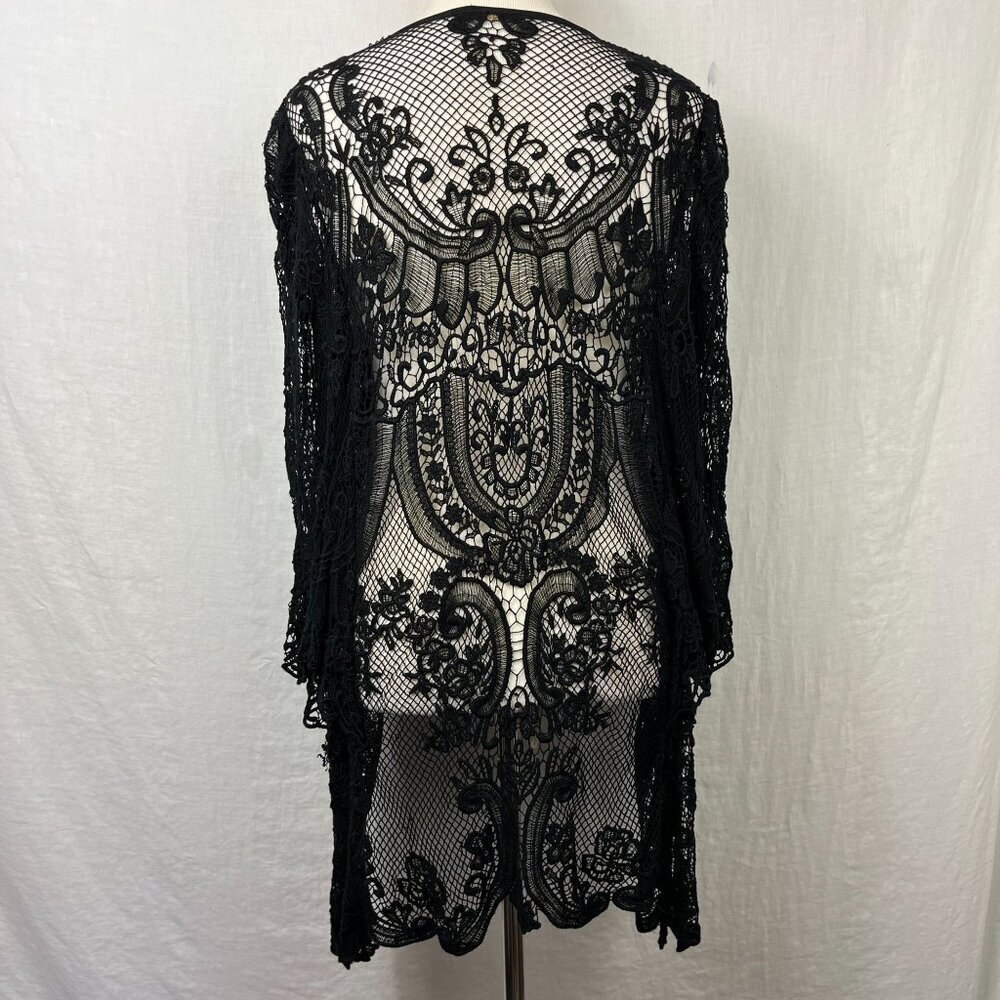Alberto‎ Makali Mesh Crochet Wrap Cape Women M Goth Romantic Victorian Gypsy